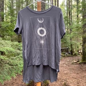 Poolhouse Cropped Sun and Moon Tee